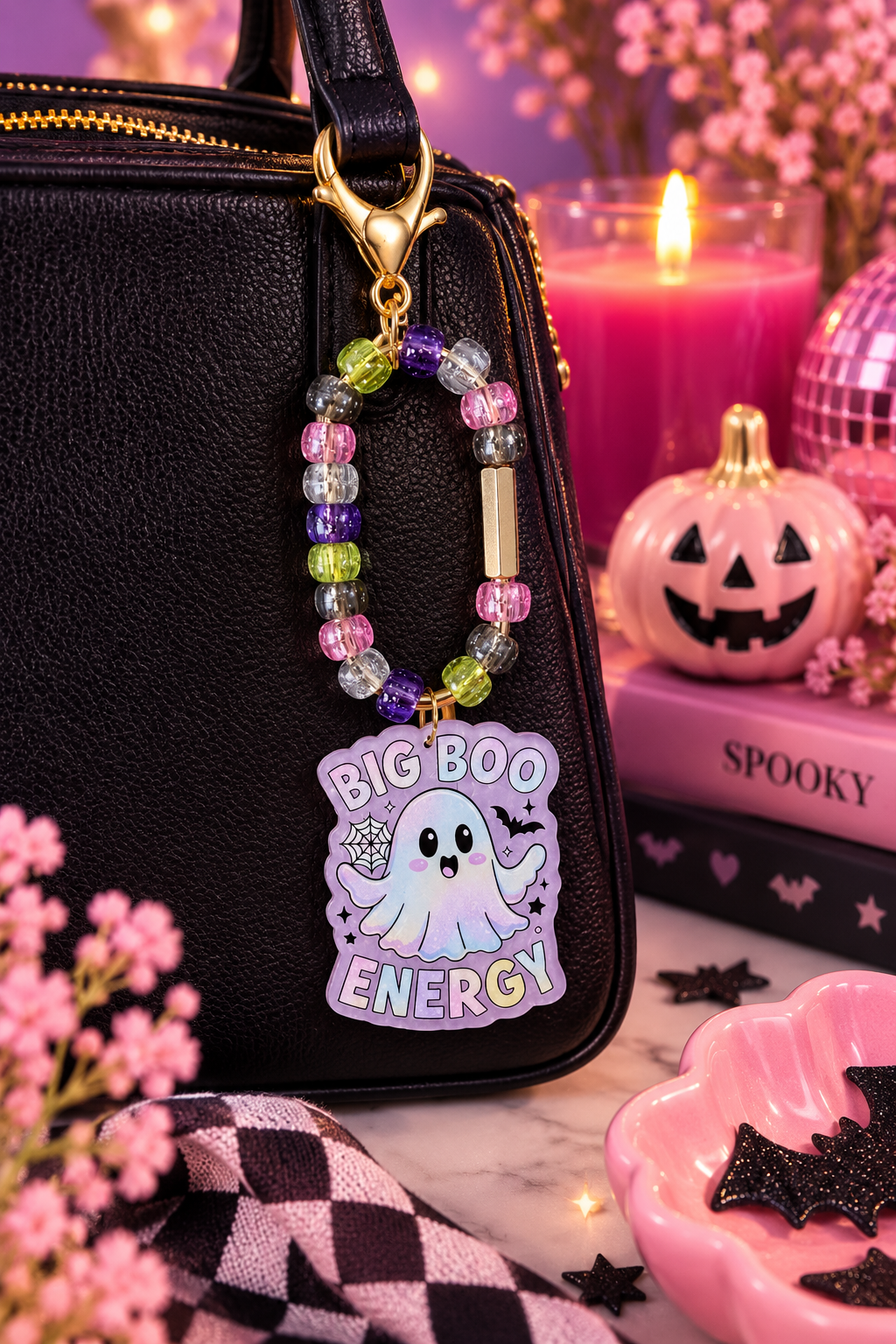 Halloween Acrylic Bag Charm/Key chains | Ghoulish Glam Cute Spooky Charm