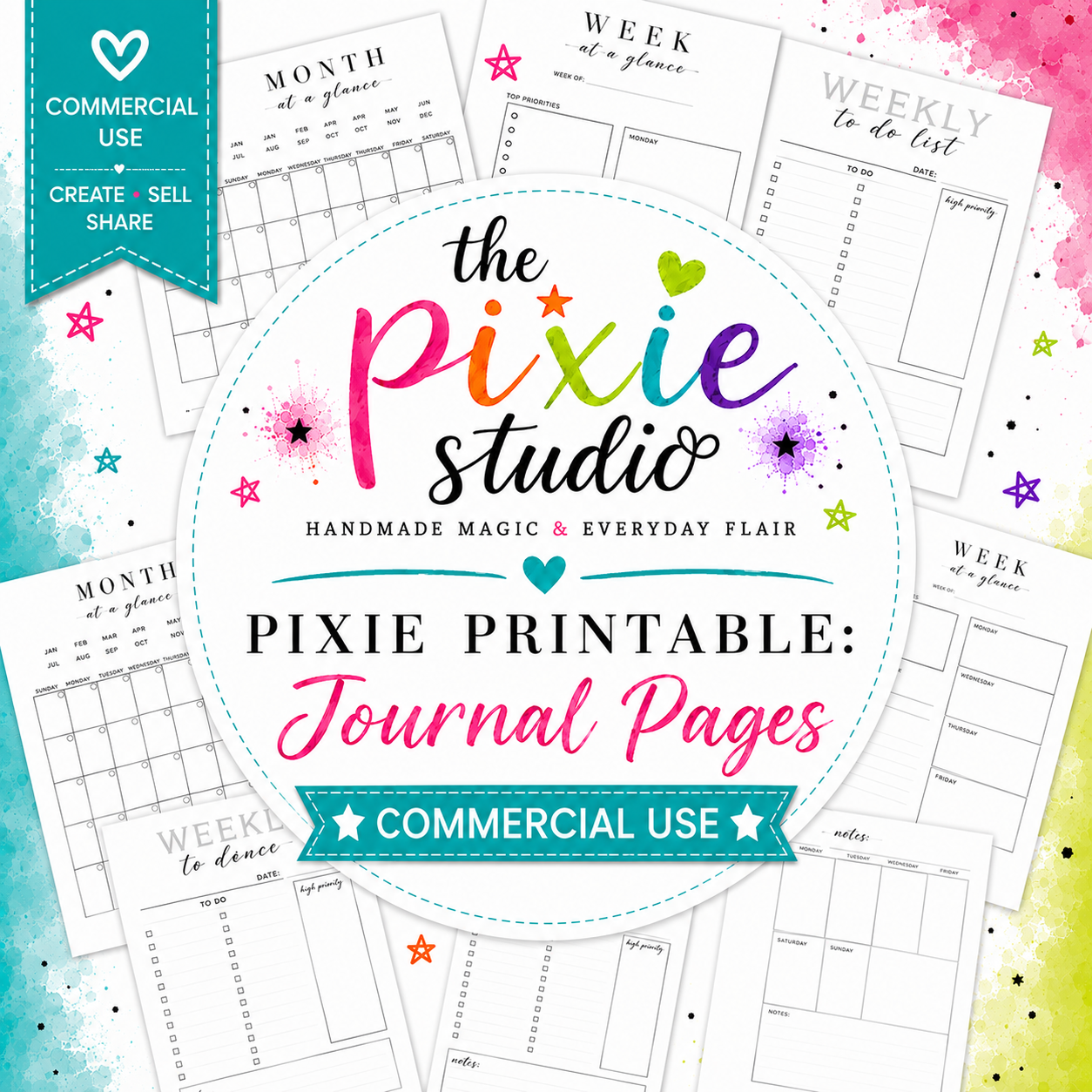 Journal Pages | Printable | Commercial Use