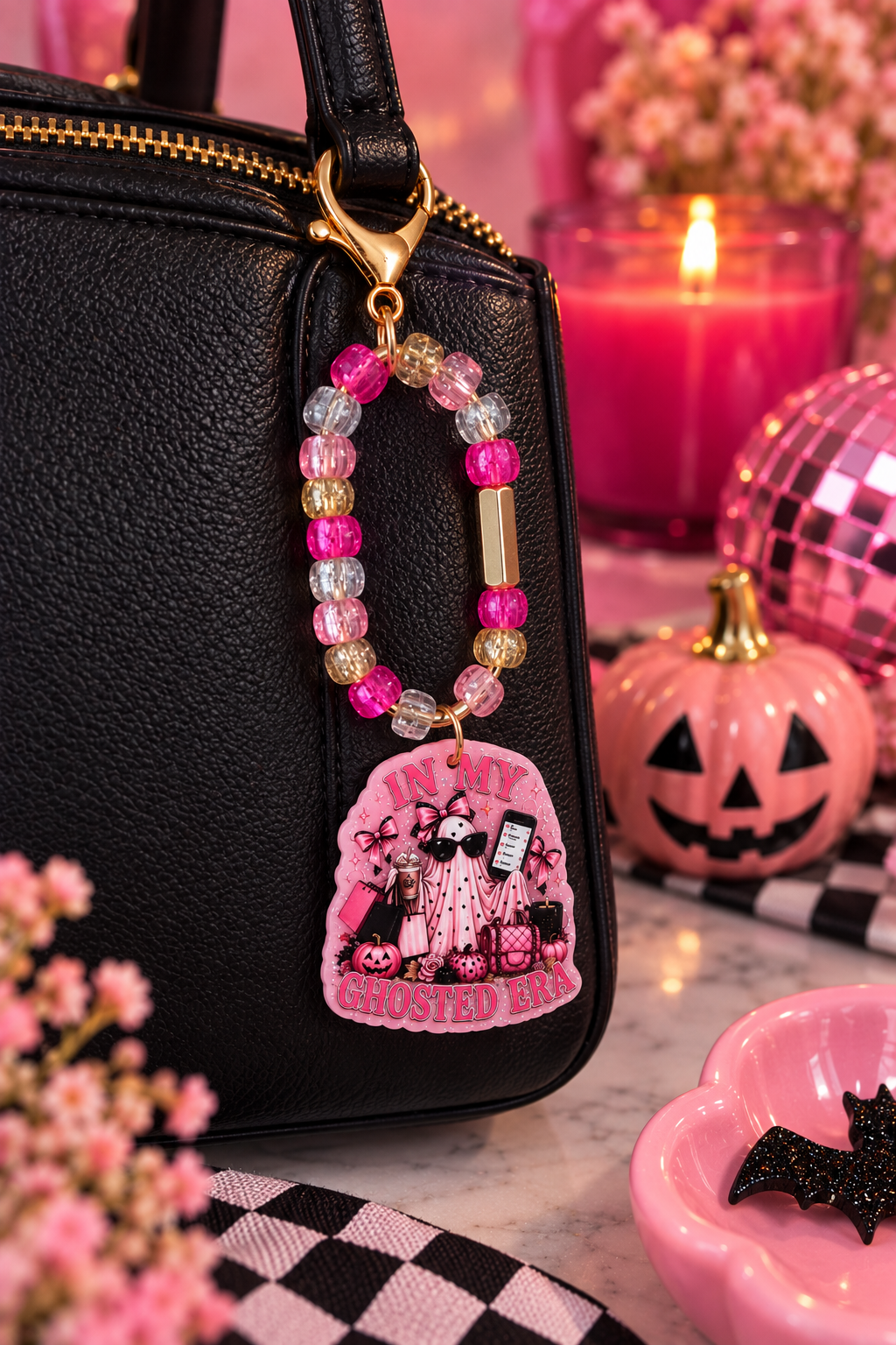 Halloween Acrylic Bag Charm/Key chains | Ghoulish Glam Cute Spooky Charm