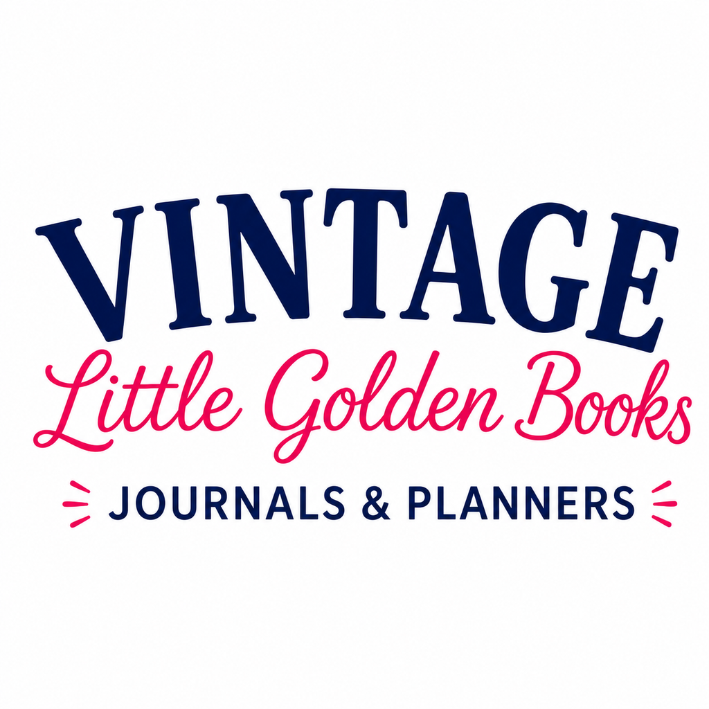 Custom Vintage Little Golden Book Journal or Planner | Choose Your Book