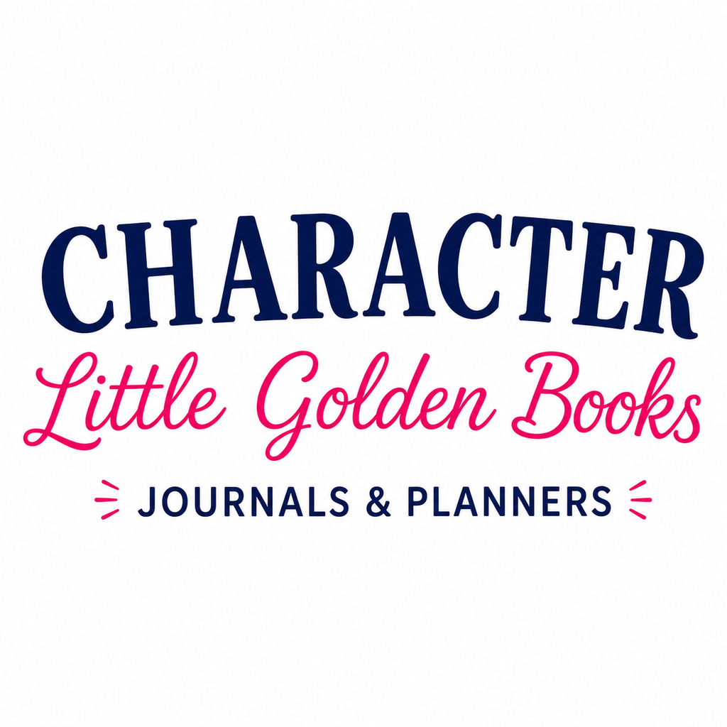 Custom Character Little Golden Book Journal or Planner | Choose Your Book