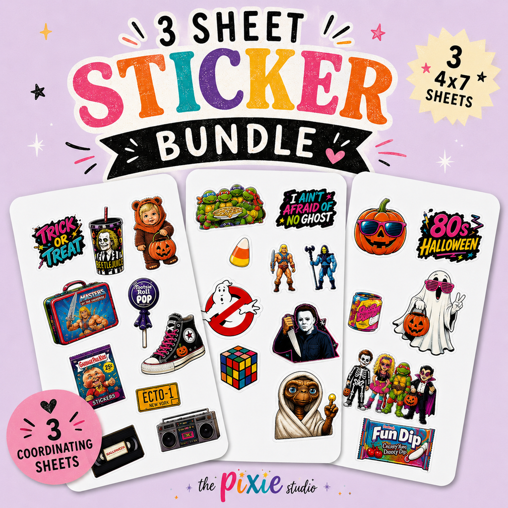 3 Sheet Sticker Bundle