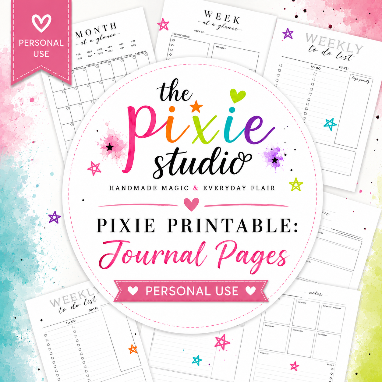 Journal Pages | Printable | Personal Use